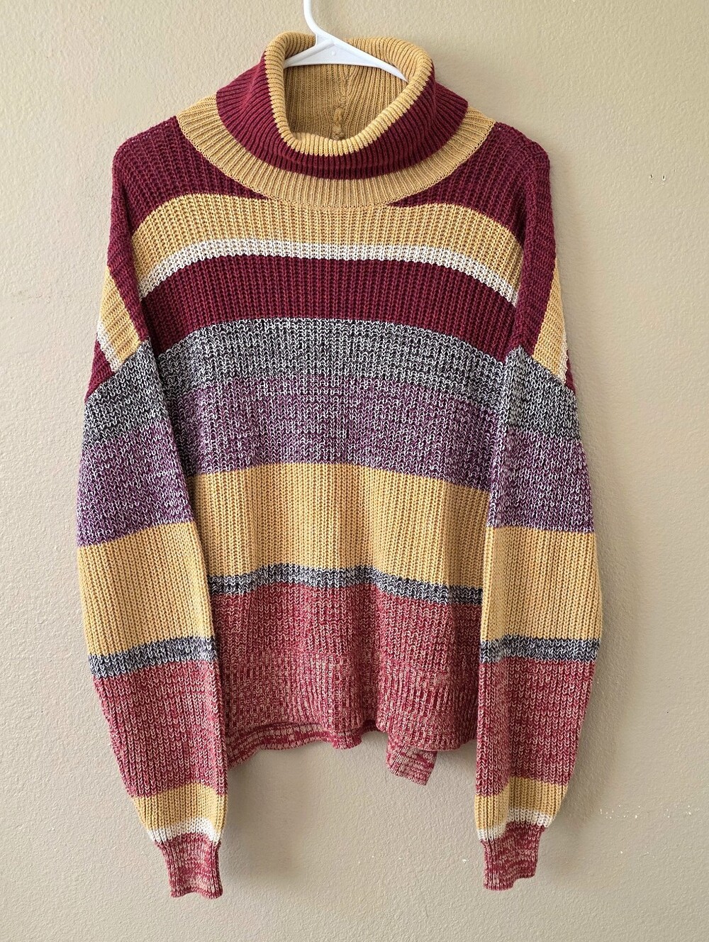 Urban Outfitters Womens Striped Turtleneck Knit Sweater - Size Medium